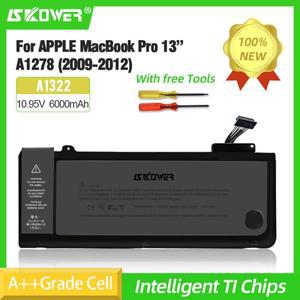 SKOWER 애플호환 맥북 프로용 노트북 배터리, 10.95V, 65.5Wh, A1322, 13 인치 A1278 (2009-2012)