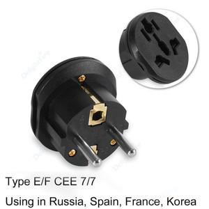 EU 여행 어댑터 범용 영국 KR 소켓 변환기 16A 250V 콘센트 스페인 프랑스 독일 러시아 플러그 벽