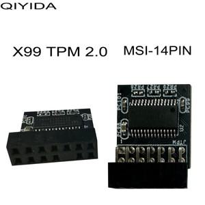 QIYIDA X99 H9S X99D4V3.0 지원 TPM2.0 msi 14핀 사용 Tpm 모듈 MSI 암호화 보안 원격 카드용 LPC