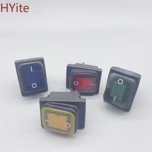 LED 장착 밀폐형 방수 로커 스위치 16A 250V 20A 4 핀 DPST IP67 30x22