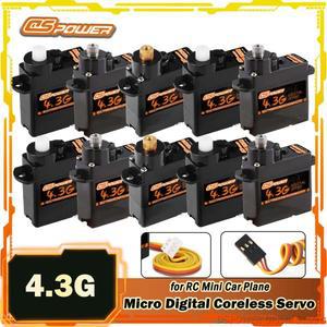 호환 DSPOWER 4.3G 마이크로 디지털 코어리스 SERVO 전동 4.86.0V DC 124 RC  소형 자동차  WLTOYS 비행기