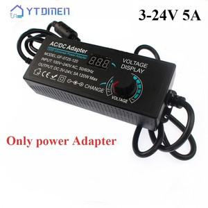조정 가능한 전원 어댑터 AC-DC 3V-24V 5A 변압기 디스플레이 화면 전압으로 범용 Led 공급 장치