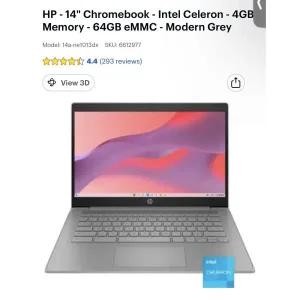 HP - 14 크롬북 [세금포함] [정품] Intel 셀러론 4GB 메모리 64GB eMMC Modern 그레이 노트북 가성비 사무