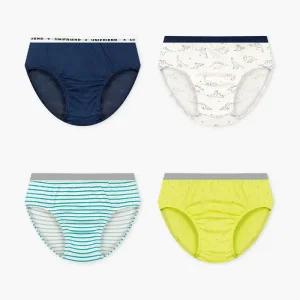 유니프랜드 다이노 삼각팬티(4매입) 아동 속옷 키즈 주니어 유아 언더웨어