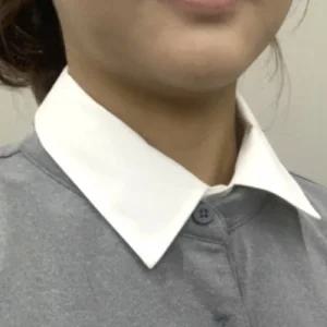 코튼 페이크셔츠 클래식 목카라 화이트