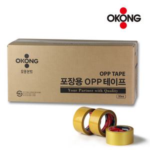 오공 박스테이프 OPP 미색 투명 라바 포장 테이프 1BOX