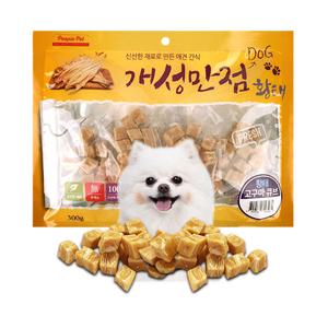 대용량 강아지 애견간식 개성만점 황태 고구마 큐브 300g