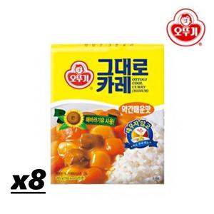 오뚜기 그대로카레 약간매운맛 200g  x  8개 /