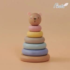 [올리버토이]피에스타 아기 곰 무지개 링 쌓기