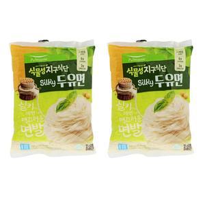 다이어트 저 칼로리 단백질 사리 식단 식물성 Silky 두유 면 150g 2개 풀무원 지구 식단