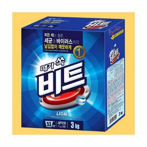 비트 분말 세탁세제 얼룩 3kg 2개