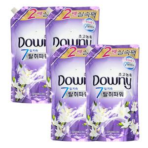 다우니 섬유유연제 화이트티와 릴리 1.6L X 4개 / 퍼플
