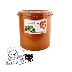 이젠 황토진공항아리 원형 45L / 장아찌,매실,오이지 진공밀폐용기 / 발효용기