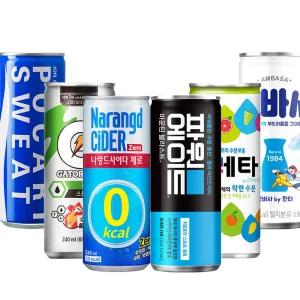 코카 파워에이드 240ml+토레타+포카리스웨트+게토레이 레몬+암바사250ml +나랑드245ml 5캔씩 (총 30캔)