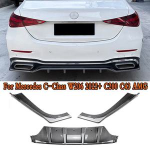 벤츠 C 클래스 W206 2022 + C200 C43 AMG 리어 범퍼 립 디퓨저 스포일러