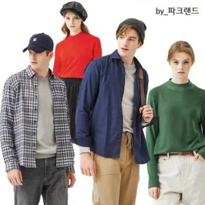 [by_파크랜드]남성 소프트 기모 셔츠+여성 니트 사은품 4종 택1.NCL21401-4,NWH21405-8