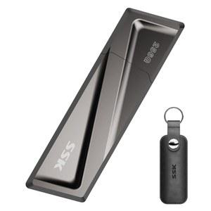 SSK 256GB USB 플래시 드라이브 550MB /s 3.2세대 엄지 빠른 전송 속도 외장 솔리드 스테이트 + 타입 C 스마트폰용 어댑터 메모리 스틱, MacBook /Pro /Air 노트북