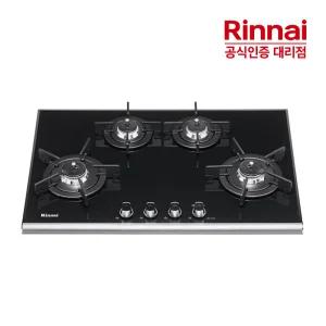 [전국설치] 린나이 4구 와이드 빌트인 가스레인지 RBR-P4400 펄크리스탈
