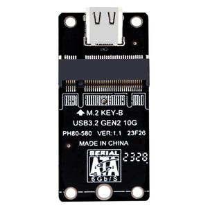 NGFF-USB 3.2 C 타입 라이저 카드 JMS583 어댑터 10Gbps SSD-USB 변환기 SATA3 6Gbps 브라켓 M2 SSD 2230 4