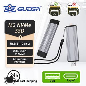 M.2 NVMe 케이스 SSD 인클로저 NVMe-USB 어댑터 10Gbps USB 3.1 Gen2 외장 박스 M2 PCLe Express 2280 2242