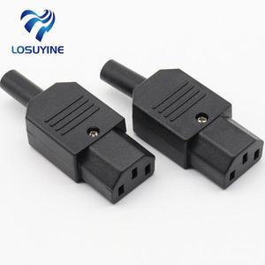 1개 도매 가격 블랙 IEC 320 암 플러그 재배선 전원 커넥터 3핀 소켓