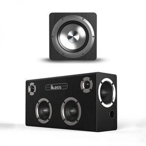 천장 소음 서브 미니 블루투스 100W 홈 시어터 에코 벽 컴퓨터 우퍼 나무 스피커 TV 사운드 바 강력한 고음