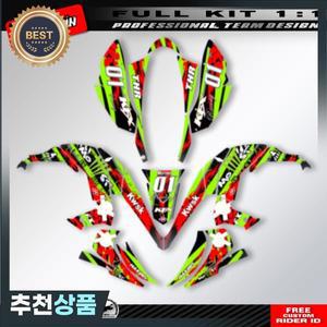 Sawrain 커스텀 오토바이 배경 그래픽 데칼 스티커 키트 가와사키 KFX 450 용