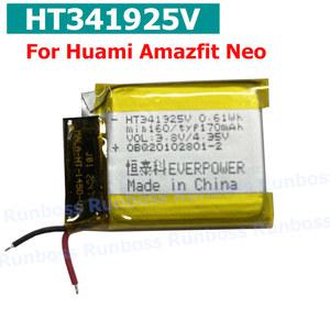 3.87V 70MAH HT 34 925 HUAMI AMAZFIT NEO HT의 경우 V 34 925 GPS 스마트워치 배터리