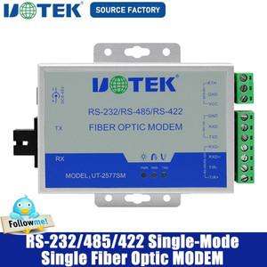 UOTEK 광섬유 트랜시버  RS-232 RS-485 RS-422-광섬유 컨버터  UT-2577SM + 20km SC 포트  2 개