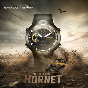 NORTH EDGE Mens 스마트 시계 카운트다운 속도 스톱워치 남성용 군대 Smartwatches 수영 50m
