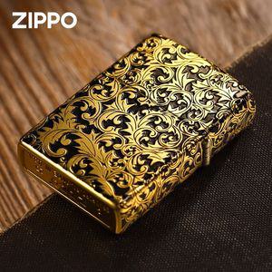 정품 Zippo 라이터 블랙골드 등유 지포