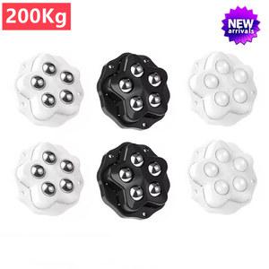 새로운 4Pcs 자기 접착 유형 음소거 공 범용 휠 200Kg 5 구슬 가구 캐스터 바퀴 스테인레스 스틸 휠 360 회전