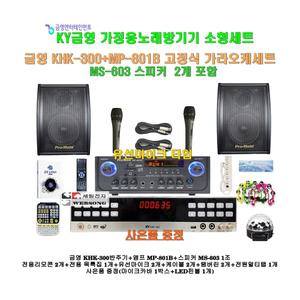 [금영가정용노래방기기 KHK-300+MP-801B세트10]앰프MP-801B+고급형 MS-603스피커+유선마이크+대형리모콘/캠핑카-가정용