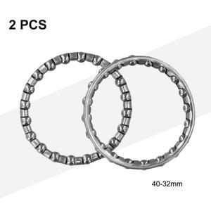 2pcs 도로 자전거 풀 세트 휠 허브 베어링 프론트 포크 헤드셋 스틸 베어링 자전거 수리 부품 사이클링 액