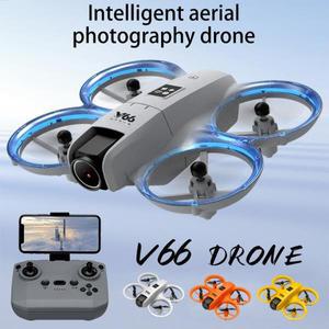 V66 미니 드론 4K 직업 HD 180 ° 렌즈 카메라 WiFi FPV RC 장애물 회피 접이식 헬리콥터 어린이 장난감
