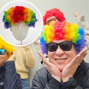 고품질 네컷 폭탄 뽀글머리 가발 뽀글이 웃긴 폭탄머리 (WFHOUSK)