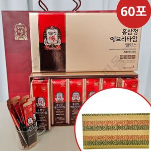 정관장 홍삼정 에브리타임 밸런스 60포 부모님 스승의날 선물 포장 쇼핑백 포함