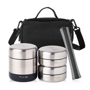 올 스텐 보온도시락 세트 6P (300+200+200ml+젓가락+젓가락케이스+가방...