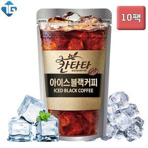 칸타타 아이스 파우치커피 아이스블랙 편의점커피 블랙, 230ml, 10개