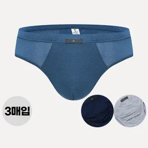 제임스딘 남성 여름 삼각팬티 인견 쿨 메쉬 인밴드 남삼각 팬티 3매입 세트 선물