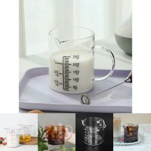 저그 손잡이 다용도 내열유리 계량컵 250ml/내열/강화/투명/요리/조리/베이킹/용량/계량/기본/눈금/요리용