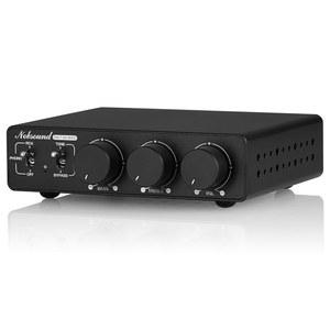 Douk 오디오 NS-13G MAX 300Wx2 스테레오 앰프 - 홈 시어터 턴테이블 스튜디오 모니터용 HiFi 클래스 D 미니 파워 TPA3255 칩 RCA/MM 입력 베이스/트레블 컨트롤 DC 48V