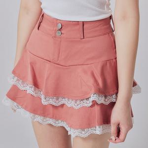 채핏 칸타 데님캉캉 스커트 미니 sk 프릴 속바지내장 캉캉치마 코튼 데일리룩 데이트룩