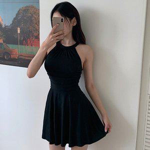 [수앤수]테사 홀터넥 셔링 모노키니 원피스 수영복 (25SW036)