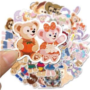 PVC스티커 호환 글자스티커 벽 창문 차량 데칼 40Pcs 만화 더피 베어 낙서 방수 스케이트 보드 여행 노트북