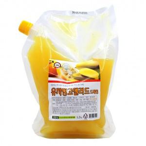 주방 유자 망고 드레싱 1.2kg 냉장 업소용 식당 샐러드 소스 유자 망고 드레싱