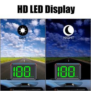 큰폰트 흰색 녹색 조명 디스플레이 속도계 디지털 X1 HUD USB 플러그 GPS KMH MPH 계량기 자동차 헤드업