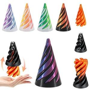 3D Printed Helix Screw Rotating Toys Passthrough Spiral Cone Ornaments