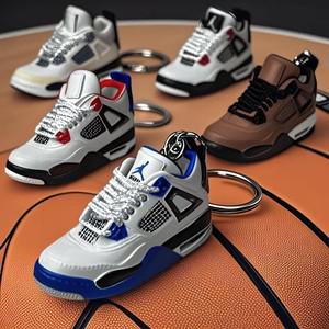 트렌드 AJ4 키 체인 조던 공동 스포츠 신발 모델 schoolbag 선물 미니 농구 도매 펜던트