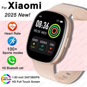 Xiaomi 글로벌 버전 블루투스 통화 스마트 워치 여성 HD AMOLED 디스플레이 심박수 100 스포츠 방수 스마트